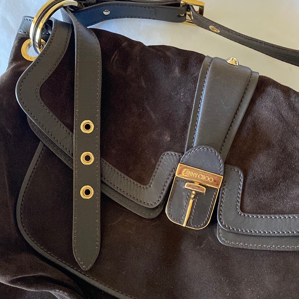 Jimmy Choo suede bag